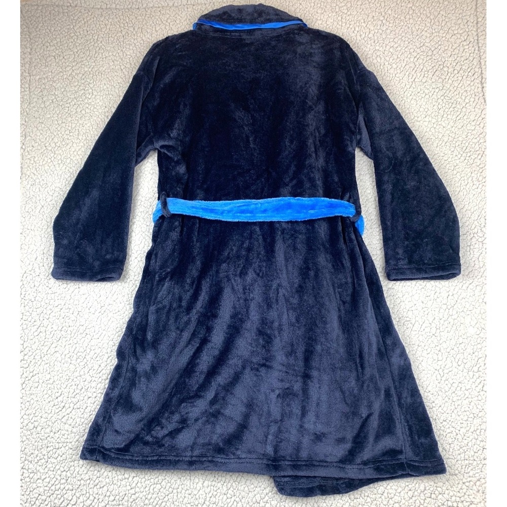 Jaclyn Intimates Plush Fleece Robe Women's Medium Navy Blue NWT Belted - Picture 7 of 9